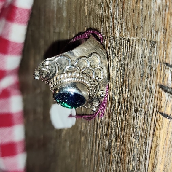 Dichroic Glass Ring - Picture 4 of 8